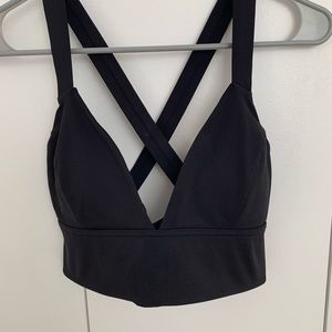 Lulu Lemon Deep V Sports Bra - Size 8 - Black